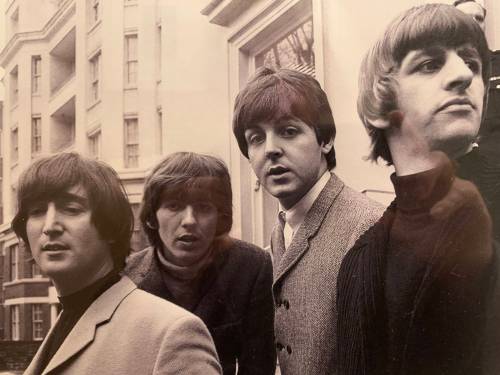 SUPPLIED
                                From left: When John got his driver&rsquo;s licence in 1965, George, Paul and Ringo showed up to offer congrats.