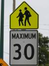 File 
                                A Winnipeg school zone sign