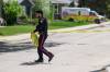 Mike Sudoma/Free Press A WPS officer puts up police tape across King Edward St near St Mathews Ave Friday afternoon May 29, 2026
