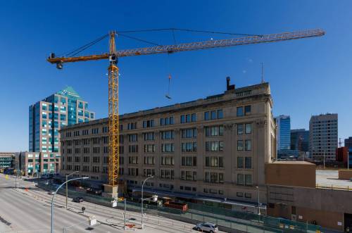 MIKE DEAL / FREE PRESS FILES
                                The Southern Chiefs&rsquo; Organization&rsquo;s construction of Wehwehneh Bahgahkinahgohn at the old Bay store site, will include housing and a childcare centre.