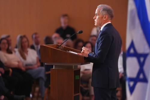 The Canadian Press files
                                Prime Minister Mark Carney delivers remarks at Holy Blossom Temple in Toronto, June 1.