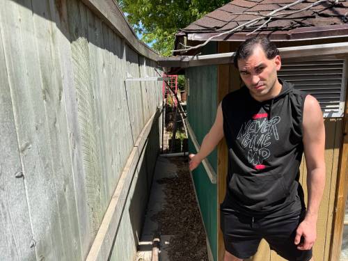 MORGAN MODJESKI / FREE PRESS
                                Jason Richer, who has lived on Abbotsford Crescent for more than a year, said on June 8, 2026, he was surprised when police found a 15-year-old girl &mdash; the suspect in a stabbing of a man in his 40s &mdash; hiding behind his shed after the June 6 incident.