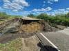 Highway 10 between Swan River and Minitonas is washed out. (Cam McIntyre photo)