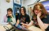 MIKE DEAL / FREE PRESS
                                From left: Ethan Hall, Jerzy Fleury and Killian Halldorson are animators in the Sisler High School Create program.