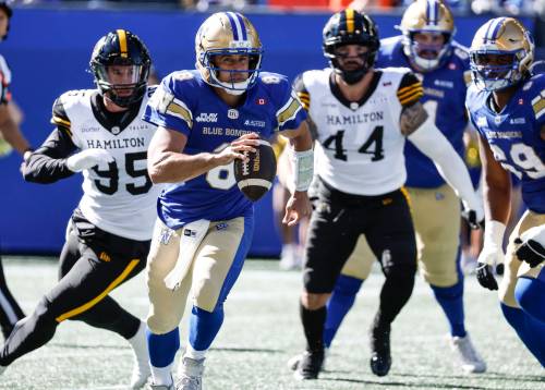 John Woods / The Canadian Press files
                                Blue Bombers quarterback Zach Collaros says even the opposing team is excited to play in Winnipeg.