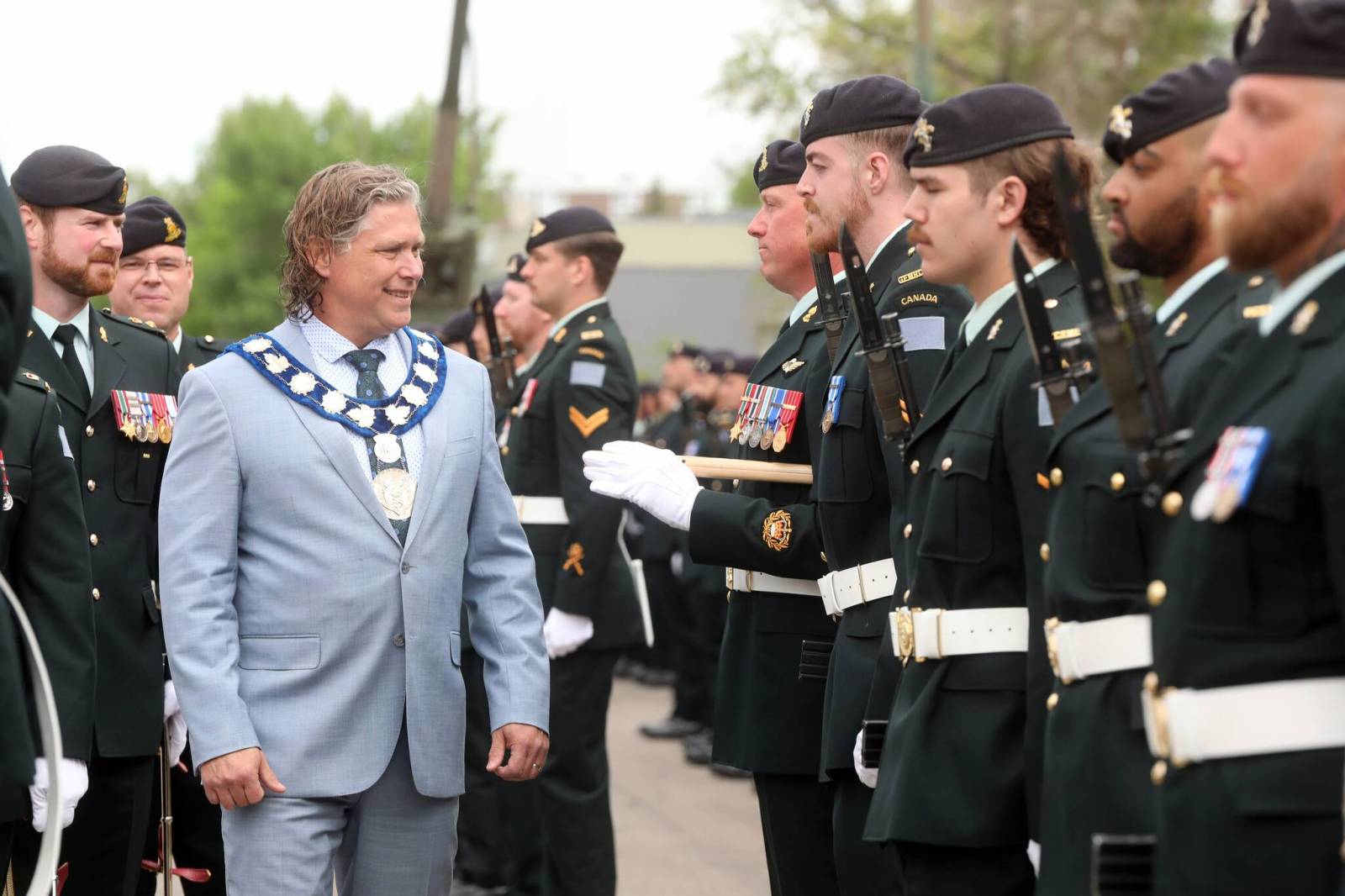 Military parade marches down Brandon streets