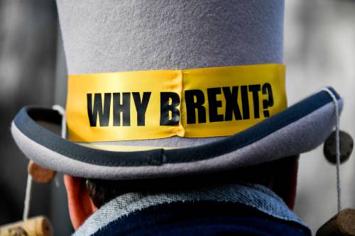 Alberto Pezzali / The Associated Press files
                                An anti-Brexit demonstrator outside the Palace of Westminster in London in 2020