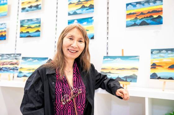 Maxine Utsunomiya is one of 15 people whose work is being featured in an exhibit at Studio Central in Portage Place. (Mikaela MacKenzie / Free Press)