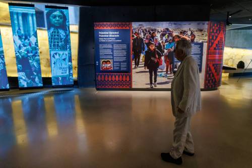 MIKE DEAL / FREE PRESS
                                The temporary exhibition Palestine Uprooted: Nakba Past and Present will be at the CMHR until 2028.