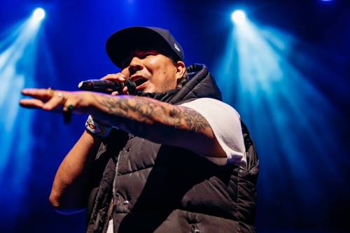 Supplied
                                Rapper Big Tones performs at the Turtle Island Block Party today at 6 p.m.