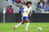 FILE - United States defender Chris Richards controls the ball during a friendly soccer match against Japan, Tuesday, Sept. 9, 2025, in Columbus, Ohio. (AP Photo/Jeff Dean, File)