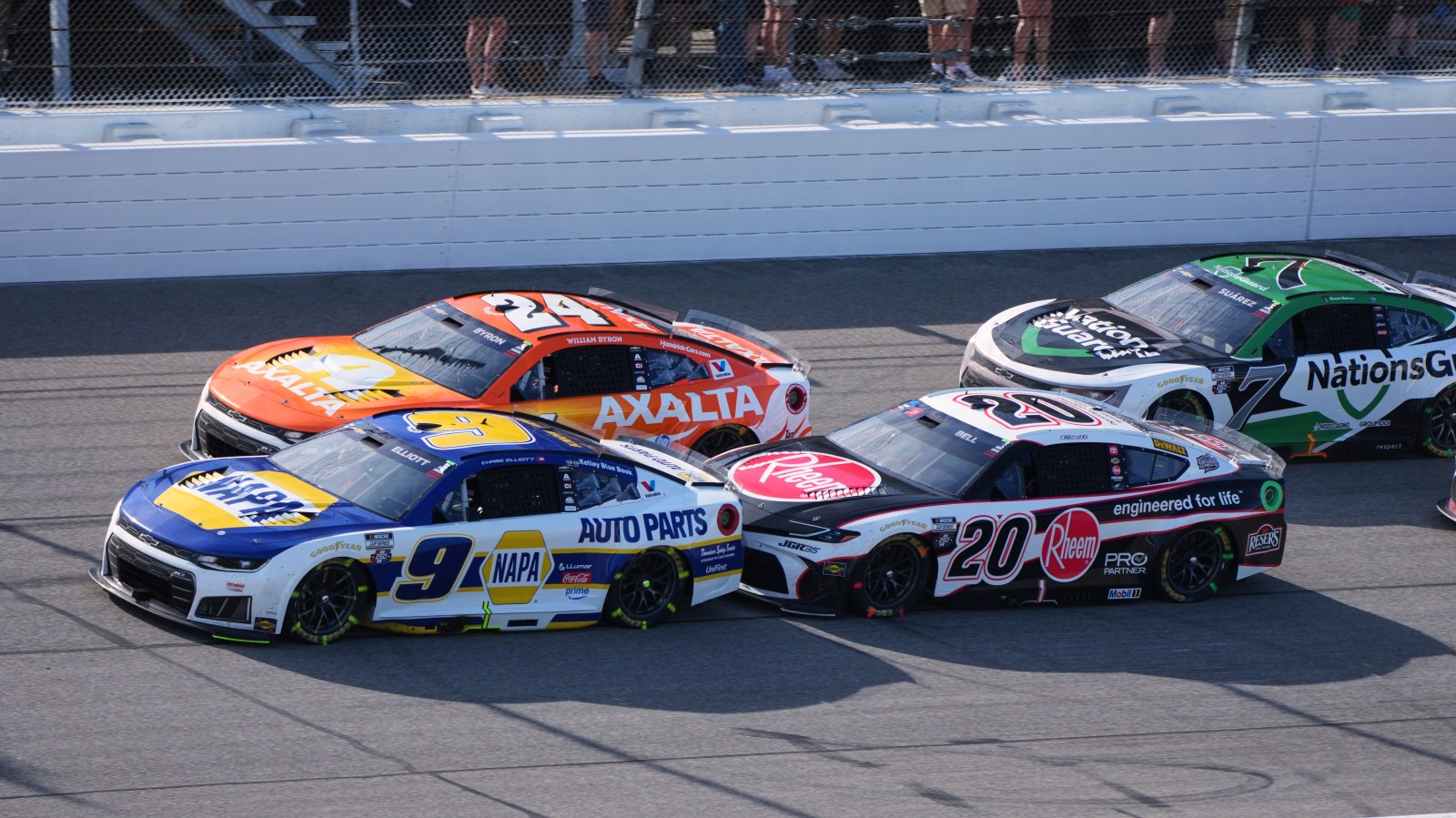 Christopher Bell takes on NASCAR's Tricky Triangle with a cast on his broken left wrist