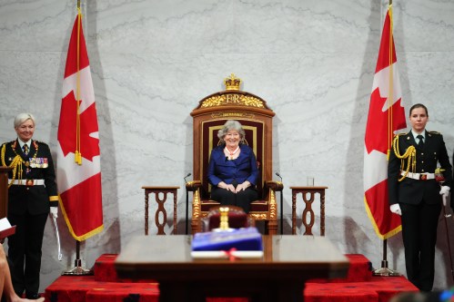 Governor General Louise Arbour takes the chair as Canada's 31st Governor General in Ottawa on Monday, June 8, 2026. THE CANADIAN PRESS/Sean Kilpatrick