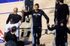 San Antonio Spurs forward Victor Wembanyama is introduced prior to Game 3 of the NBA Finals basketball series against the New York Knicks, Monday, June 8, 2026, in New York. (AP Photo/Yuki Iwamura)