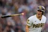 San Diego Padres' Freddy Fermin celebrates after hitting a home run during the third inning of a baseball game against the Cincinnati Reds Monday, June 8, 2026, in San Diego. (AP Photo/Gregory Bull)