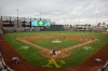The Milwaukee Brewers face off against the Athletics during the first inning of a baseball game Monday, June 8, 2026, in Las Vegas. (AP Photo/Caroline Brehman)