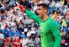 FILE - United States goalie Matt Freese (25) directs his team during the first half of an international friendly soccer game against Turkey, Saturday, June 7, 2025, in East Hartford, Conn. (AP Photo/Mary Schwalm, File)