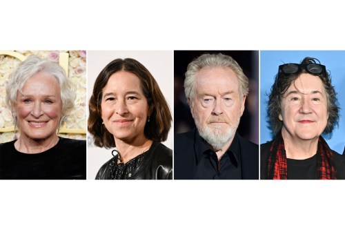 This combination of photos show, from left, Glenn Close, Pamela Koffler, Ridley Scott, and Christine Vachon. (AP Photo)