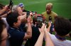 Derek Cornelius speaks to media during a Team Canada World Cup training session in Toronto, on Wednesday, June 10, 2026. THE CANADIAN PRESS/Sammy Kogan