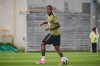 Canadian striker Cyle Larin warms up during a World Cup training session in Toronto on Wednesday, June 10, 2026. THE CANADIAN PRESS/Sammy Kogan