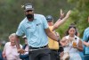 American Sahith Theegala lines up his putt on the 5th green during the first round of the RBC Canadian Open in Caledon, Ont., on Thursday June 11, 2026. THE CANADIAN PRESS/Frank Gunn