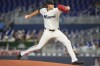 Miami Marlins starting pitcher Tyler Phillips aims a pitch during the first inning of a baseball game against the Arizona Diamondbacks Thursday, June 11, 2026, in Miami. (AP Photo/Marta Lavandier)