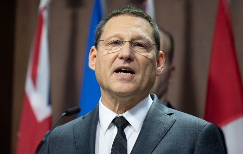 New Democratic Party Leader Avi Lewis speaks during a news conference on Parliament Hill in Ottawa, Monday, June 8, 2026.  THE CANADIAN PRESS/Adrian Wyld