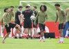 Canadian players practice during a Team Canada World Cup training session in Toronto on Thursday, June 11, 2026. Canada opens the tournament Friday against  Bosnia-Herzegovina. THE CANADIAN PRESS/Jon Blacker