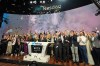 SpaceX employees celebrate during a bell ringing ceremony for the IPO of SpaceX at the Nasdaq MarketSite in New York, Friday, June 12, 2026, in New York. (AP Photo/Frank Franklin II)