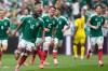 Mexico's Julian Quinones celebrates after scoring the opening goal during the World Cup Group A soccer match between Mexico and South Africa in Mexico City, Thursday, June 11, 2026. (AP Photo/Natacha Pisarenko)