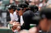 Chicago White Sox's Munetaka Murakami of Japan, watches teammates from the dugout during the first inning of a baseball game against the Detroit Tigers in Chicago, Sunday, May 31, 2026. (AP Photo/Nam Y. Huh)