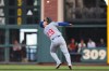 Chicago Cubs first baseman Michael Busch catches a pop fly for the second out of the first inning of a baseball game against the San Francisco Giants Friday, June 12, 2026, in San Francisco, Calif. (AP Photo/Scott Marshall)