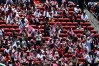 Fans watch from the stands during the World Cup Group B soccer match between Qatar and Switzerland in Santa Clara, Calif., near San Francisco, Saturday, June 13, 2026. (AP Photo/Eakin Howard)