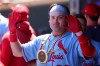 St. Louis Cardinals' Blaze Jordan celebrates his first career home run against the Minnesota Twins during the seventh inning of a baseball game, Saturday, June 13, 2026, in Minneapolis. (AP Photo/Matt Krohn)