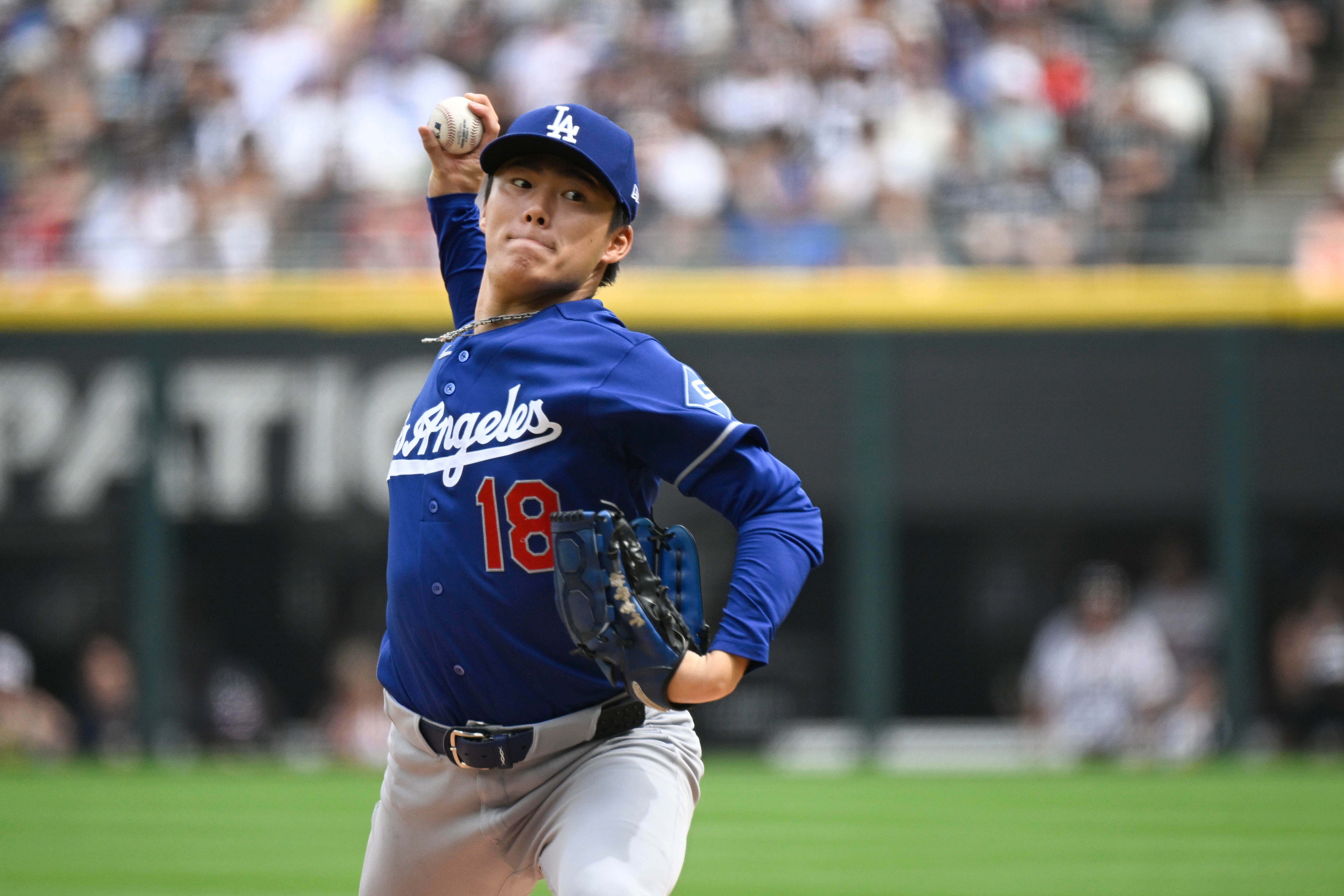 Dodgers' Yamamoto loses no-hit bid on Peters' leadoff homer for