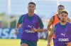 Portugal's Cristiano Ronaldo warms up during the men's national soccer team training session ahead of their FIFA World Cup soccer tournament Saturday, June 13, 2026, in Palm Beach Gardens, Fla. (AP Photo/Marta Lavandier)