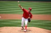 Washington Nationals pitcher Miles Mikolas throws during the second inning of a baseball game against the Seattle Mariners, Sunday, June 14, 2026, in Washington. (AP Photo/Nick Wass)