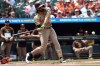San Diego Padres' Fernando Tatis Jr. hits an RBI single during the second inning of a baseball game against the Baltimore Orioles, Sunday, June 14, 2026, in Baltimore. (AP Photo/Daniel Kucin Jr.)