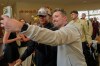 Derrall Stalvey, right, takes a selfie with Spain forward Lamine Yamal, left, after the team arrived for the World Cup soccer tournament Friday, June 5, 2026, in Chattanooga, Tenn. (AP Photo/George Walker IV)