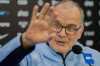Uruguay's coach Marcelo Bielsa gestures during a press conference ahead of the 2026 World Cup, in Montevideo, Uruguay, Monday, June 1, 2026. (AP Photo/Matilde Campodonico)