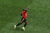 Belgium's Romelu Lukaku (9) celebrates after Egypt's Mohamed Hany (3) scored an own goal goal during the World Cup Group G soccer match between Belgium and Egypt in Seattle, Monday, June 15, 2026. (AP Photo/Maddy Grassy)