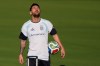 Argentina's Lionel Messi practices for the FIFA World Cup soccer tournament Thursday, June 11, 2026, in Kansas City, Kan. (AP Photo/Charlie Riedel)