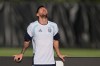 Argentina's Lionel Messi waits to participate in a drill during practice for the World Cup soccer tournament Monday, June 15, 2026, in Kansas City, Kan. (AP Photo/Charlie Riedel)