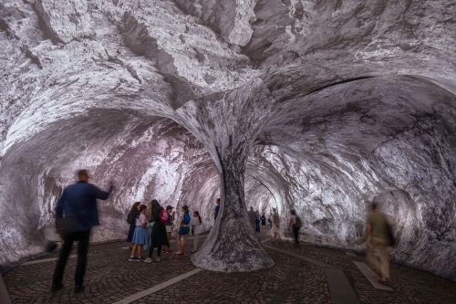 Visitors walk into the artwork 