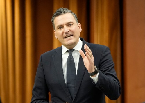 Artificial Intelligence and Digital Innovation Minister Evan Solomon rises during question period on Parliament Hill in Ottawa on Monday, June 15, 2026. THE CANADIAN PRESS/Adrian Wyld