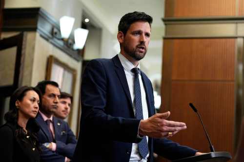 Justice Minister Sean Fraser speaks during a news conference in the Foyer of the House of Commons on Parliament Hill on Tuesday, June 16, 2026. THE CANADIAN PRESS/Justin Tang
