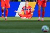Norway's Erling Haaland celebrates scoring his side's opening goal during the World Cup Group I soccer match between Iraq and Norway in Foxborough, Mass., near Boston, Tuesday, June 16, 2026. (AP Photo/Martin Meissner)