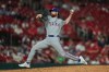 Texas Rangers pitcher Robby Ahlstrom throws during the seventh inning of a baseball game against St. Louis Cardinals Wednesday, June 3, 2026, in St. Louis. (AP Photo/Jeff Roberson)