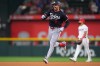 Minnesota Twins' Trevor Larnach runs the bases after hitting a home run during the first inning of a baseball game against the Texas Rangers, Tuesday, June 16, 2026, in Arlington, Texas. (AP Photo/LM Otero)