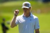 Arni Sveinsson, of Iceland, lines up a putt on the 12th hole during a practice round for the U.S. Open golf tournament at Shinnecock Hills Golf Club in Southampton, N.Y., Wednesday, June 17, 2026.(AP Photo/Seth Wenig)